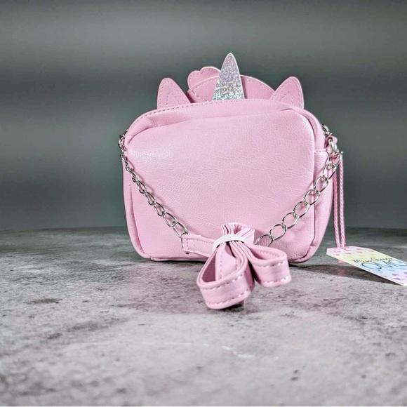 NWT OMG Accessories | Pink & Blue Gwen Tie-Dye Rainbow Crown Crossbody Bag - Picture 3 of 3